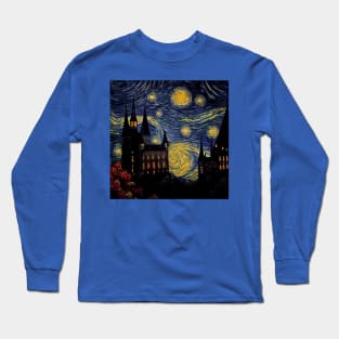 Starry Night Wizarding School Van Gogh Long Sleeve T-Shirt